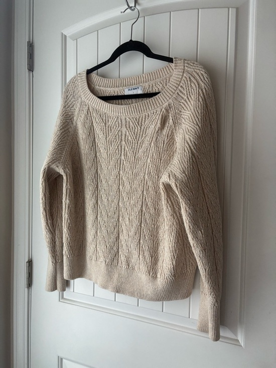 Old Navy Sweaters - Old Navy Cream Cable Knit Oversized Sweater Women's Large Cozy